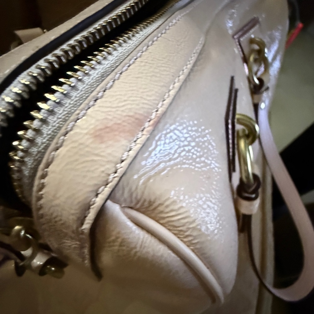 Coach F17186 Inlaid C Patent Leather Bag Leather Satchel - Picture 9 of 17